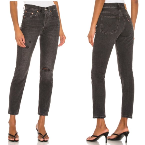 Levi's Denim - NEW Levi's 501 Skinny High Rise Black Gray Jeans